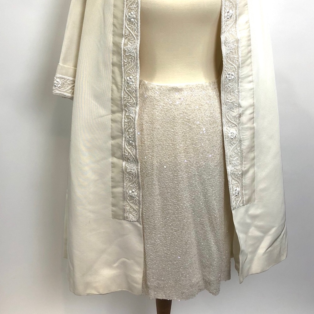 All silk handmade beaded chiffon pencil skirt